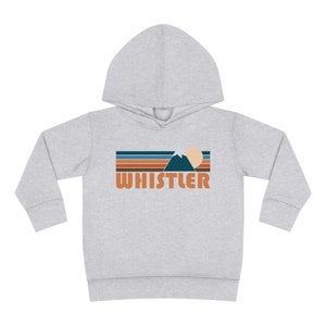 Retro Whistler Toddler Hoodie: Mountain Sun Unisex Sweatshirt Heather