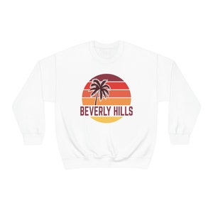 Retro Beverly Hills Palm Tree Sweatshirt - Unisex Crewneck