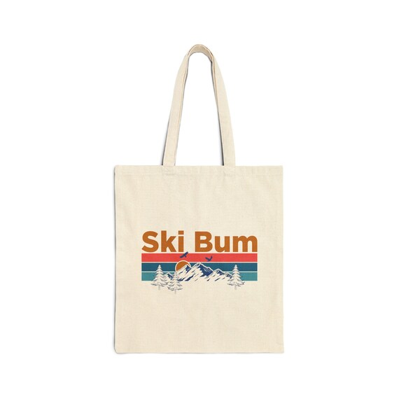 Ski Bum Tote Bag Cotton Canvas Ski Bum Bag Personalization Available Etsy Australia
