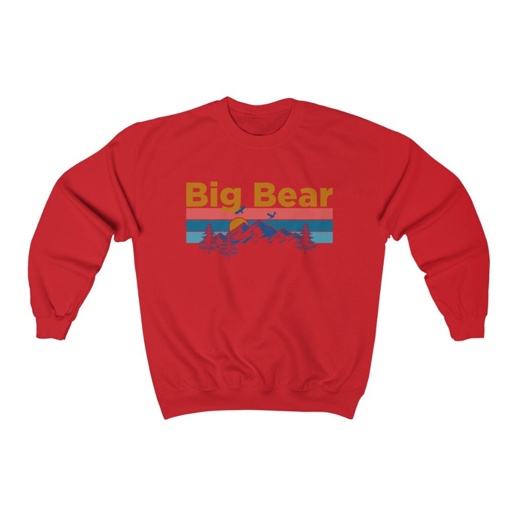 Big Bear, California Sweatshirt, Mountain Sunset Unisex Big