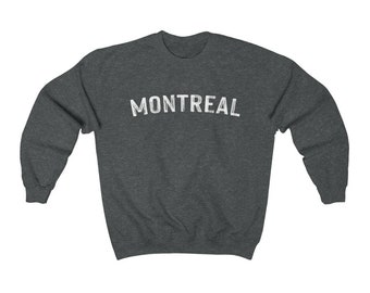 Montreal Sweatshirt, Retro Vintage Unisex Graphic Crewneck, Montreal Gift, Vintage Style, Personalization Available
