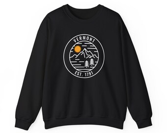 Vermont Sweatshirt - Unisex Vermont Crewneck Sweatshirt - Personalization Available