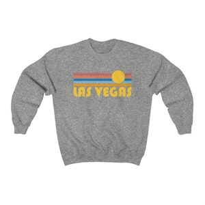 Sudadera unisex con diseño retro de Las Vegas, Nevada, personalizable.