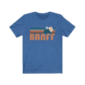 Banff — Canada Graphic Tee, Retro Mountain Unisex Banff T-Shirt - Personalization Available (photo 2 of 10)