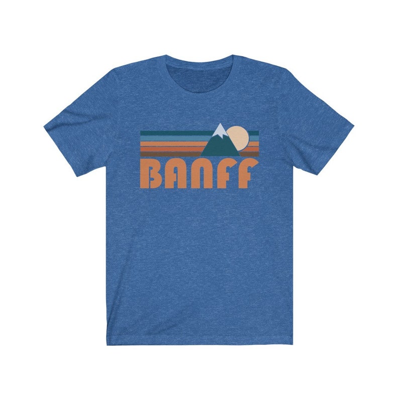 Banff — Canada Graphic Tee, Retro Mountain Unisex Banff T-Shirt - Personalization Available (photo 2 of 10)