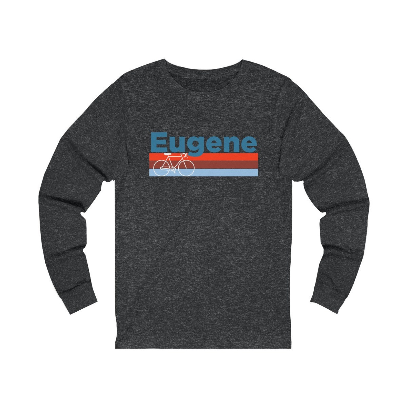 Eugene Oregon Long Sleeve Shirt Retro Bike Adult Unisex Etsy