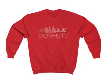 Sacramento Skyline Sweatshirt: California Unisex Crewneck