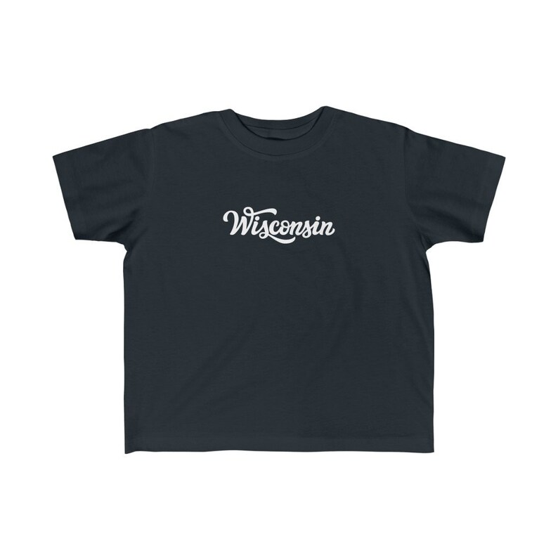Hand Lettered Wisconsin Toddler T-Shirt Wisconsin Toddler Shirt