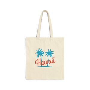 Hawaii Cotton Canvas Hawaii Tote Bag - Personalization Available
