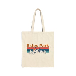 Borsa tote Estes Park Colorado (15" x 16"): souvenir in tela di cotone