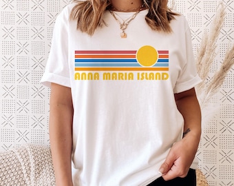Anna Maria Island T-Shirt: Retro Sunset Unisex Tee