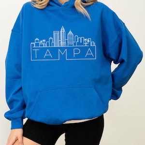 Tampa Hoodie, Adult Unisex Skyline Tampa, Florida Sweatshirt - Personalization Available
