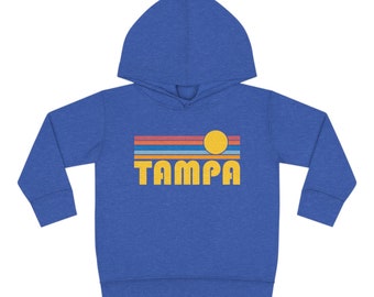 Tampa, Florida Toddler Hoodie, Retro Sunrise Unisex Tampa Toddler Sweatshirt