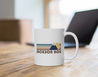Jackson Hole Wyoming Ceramic Mug: Personalized Souvenir