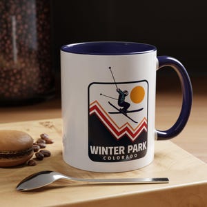 Winter Park Colorado Retro Skiing Mug: Mountain Lodge Decor