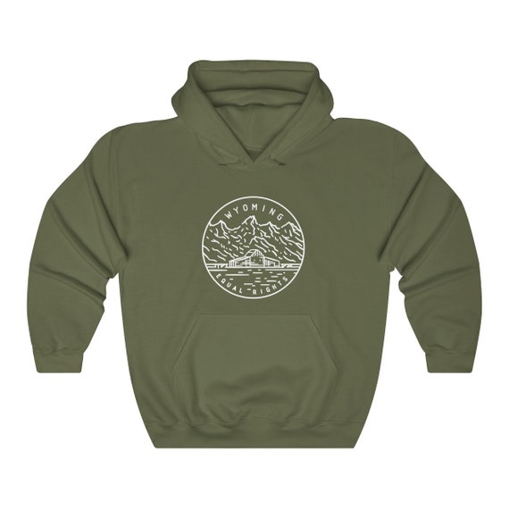 Wyoming Hoodie, State Design Adult Unisex Wyoming Sweatshirt