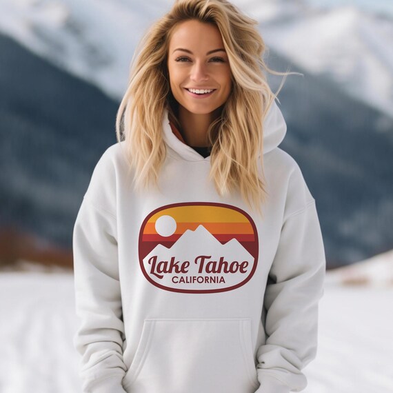 Lake Tahoe Hoodie: Retro Ombre California Sweatshirt