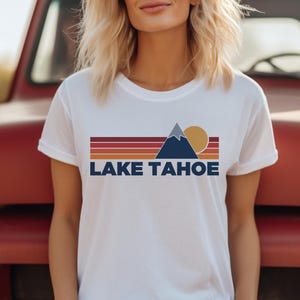 Retro Lake Tahoe T-Shirt: Vintage Mountain Unisex Tee