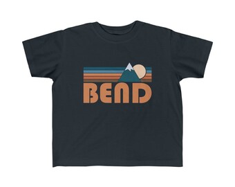 Camiseta retro de Bend, Oregón, para niño pequeño: gráfico de montaña