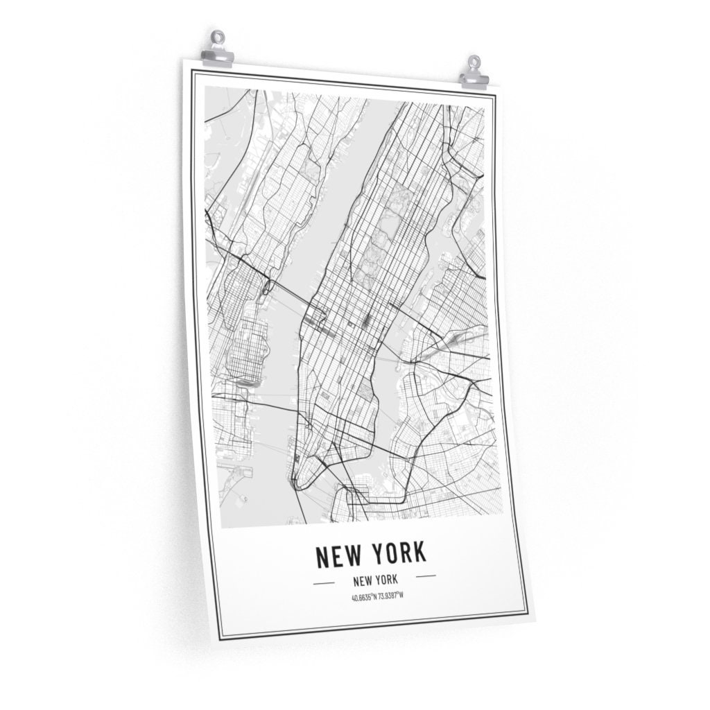 New York New York Poster City Map New York Poster | Etsy
