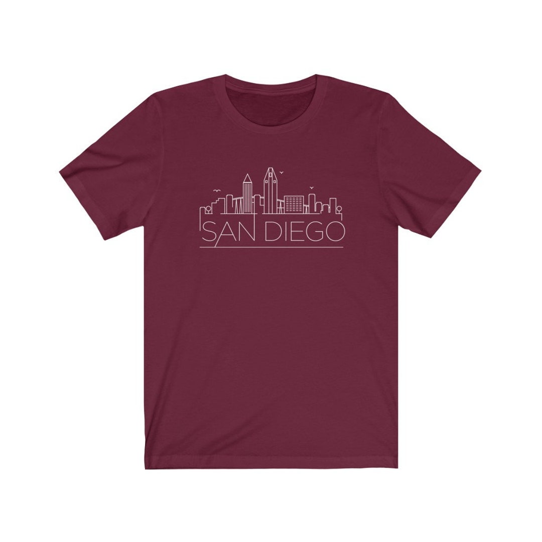 San Diego California T-shirt Adult Unisex Skyline San Diego - Etsy