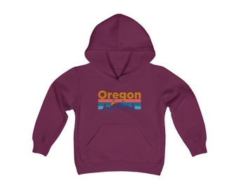 Oregon Youth Hoodie: Mountain Sunset Sweatshirt