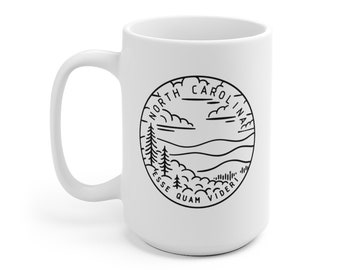 North Carolina Mug: State Pride Ceramic Coffee Cup (11oz & 15oz)