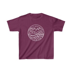 Alaska Youth Shirt, Unisex State Design Alaska Kid&#39;s T Shirt - Personalization Available