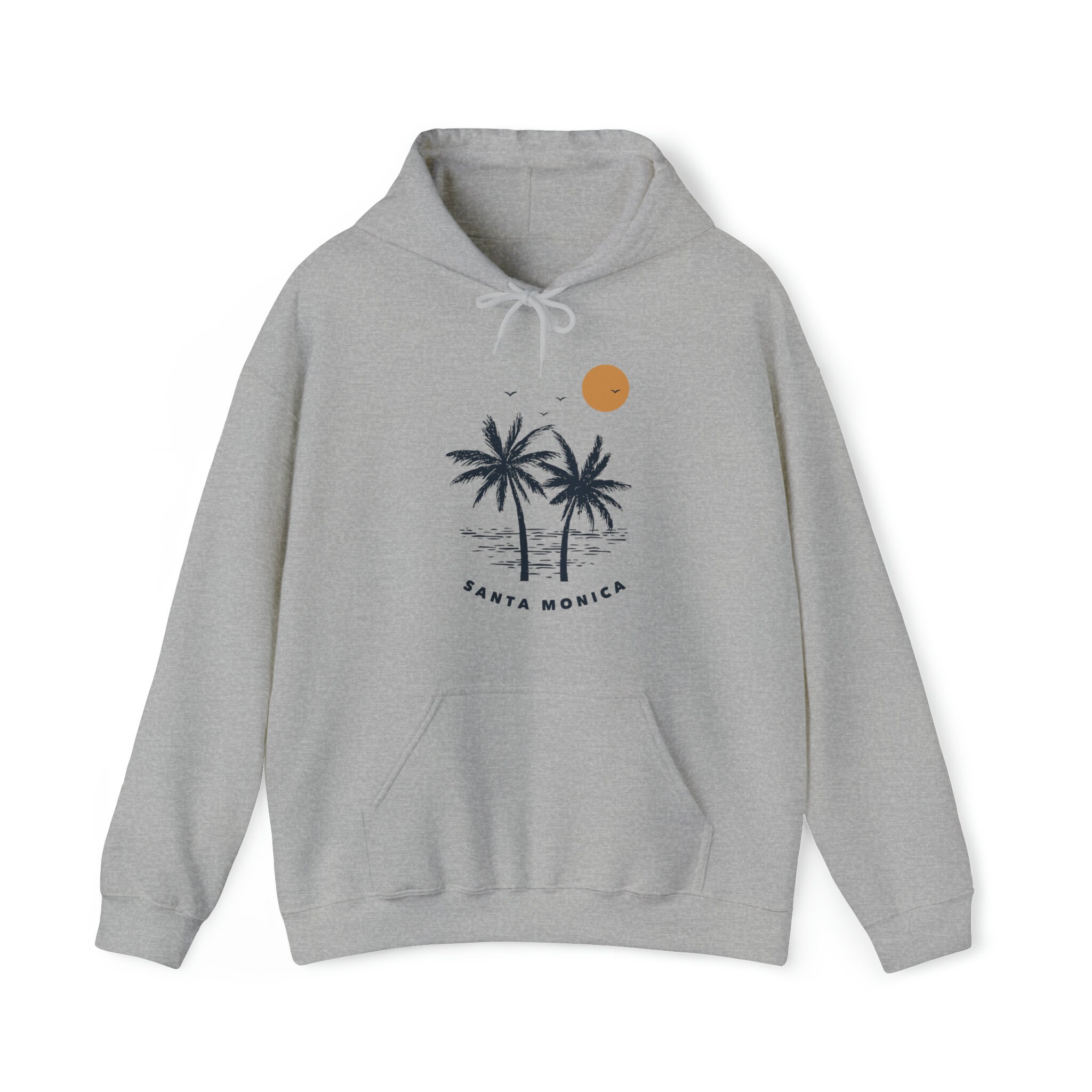 Santa Monica, California Hoodie, Retro Unisex Santa Monica