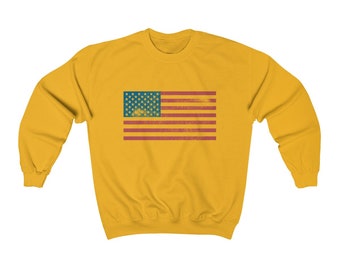 Felpa Da Uomo Patriottica Con Bandiera Americana - Pullover Casual Vintage Per L'autunno, Comodo E Di Tendenza