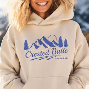 Crested Butte Colorado Hoodie: Unisex Mountain Sweatshirt