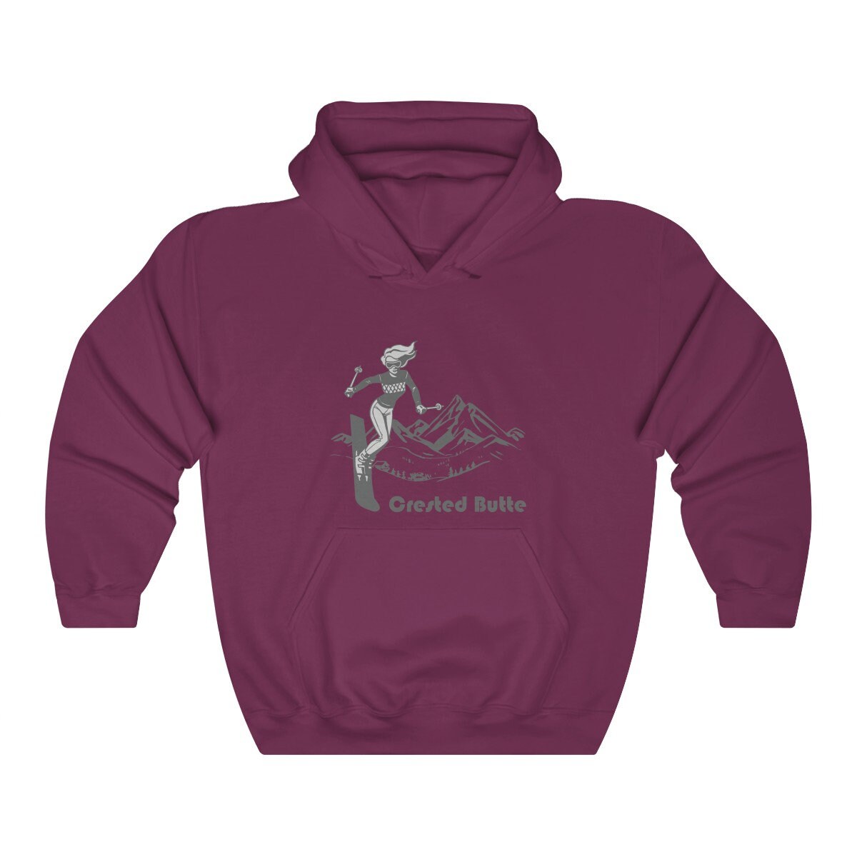 Retro Crested Butte Colorado Ski Hoodie - Unisex Sweatshirt - Etsy