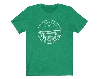 Camiseta de Minnesota, diseño del estado, camiseta unisex para adultos de Minnesota (personalizable)