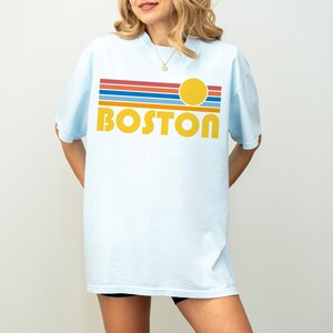 Boston, Massachusetts Graphic Tee, Comfort Colors Retro Unisex Boston T shirt