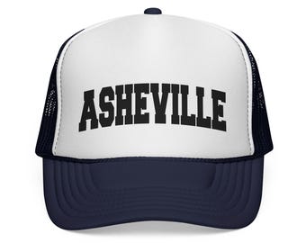 Boné Trucker Estilo Universitário de Asheville, Carolina do Norte
