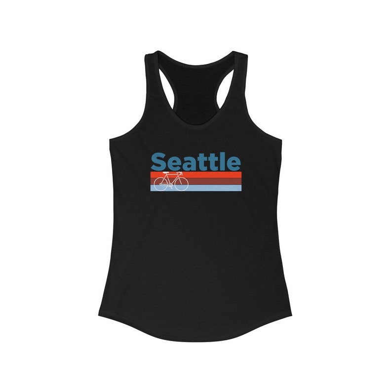Washington Women/'s Tank Top Retro Bike Racerback Seattle Tank Top Seattle
