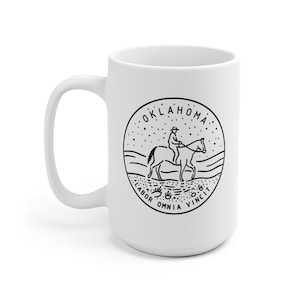 Oklahoma Mug: State Design Ceramic Coffee Mug (11oz & 15oz)