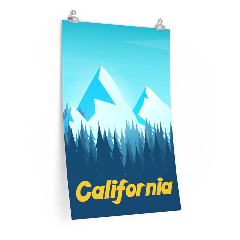 California Poster Print Premium Art Mountain California Art Etsy