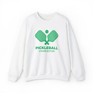Pickleball Charleston Sweatshirt: Unisex Retro Crewneck