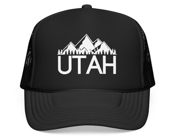 Utah Trucker Hat, Vintage Foam Snapback Gift, Utah Gift, Foam Front Mesh Hat, Lake Day Cap