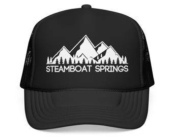 Steamboat Springs Colorado Trucker Hat, Retro Sunset Foam Mesh Snapback, Steamboat Springs Gift, Vintage Style, Vacation Gift