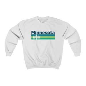 Minnesota Sweatshirt Retro Trees Adult Unisex Crewneck Minnesota ...