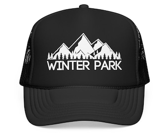 Winter Park Colorado Trucker Hat, Retro Sunset Foam Mesh Snapback, Winter Park Gift, Vintage Style, Vacation Gift
