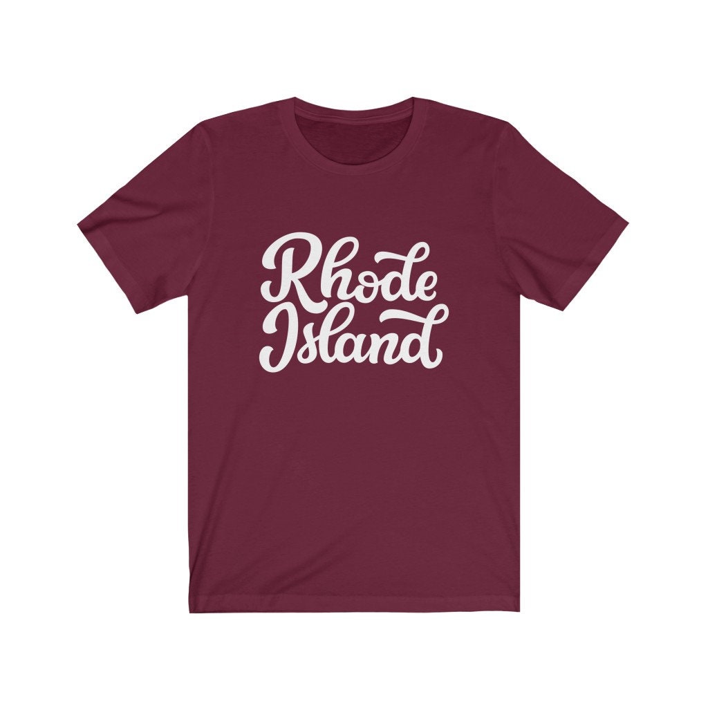 Rhode Island T-Shirt Hand Lettered Unisex Rhode Island Shirt