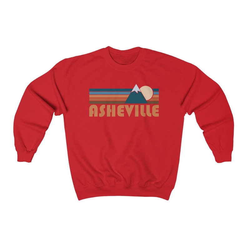 Asheville North Carolina Sweatshirt Unisex Retro Mountain Etsy