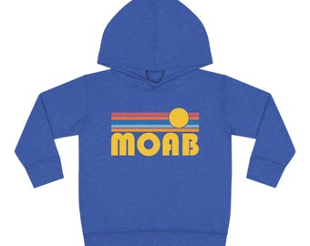 Moab, Utah Toddler Hoodie, Retro Sunrise Unisex Moab Toddler Sweatshirt