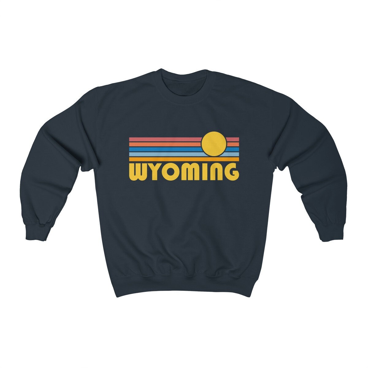 Wyoming Sweatshirt Wyoming Retro Sunset