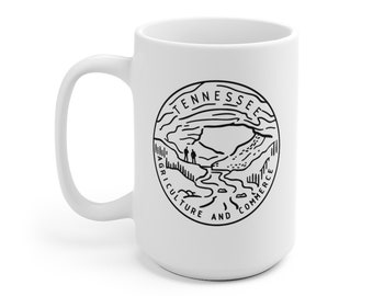 Tazza del Tennessee: Tazza da caffè in ceramica con design dello stato (11 oz e 15 oz)