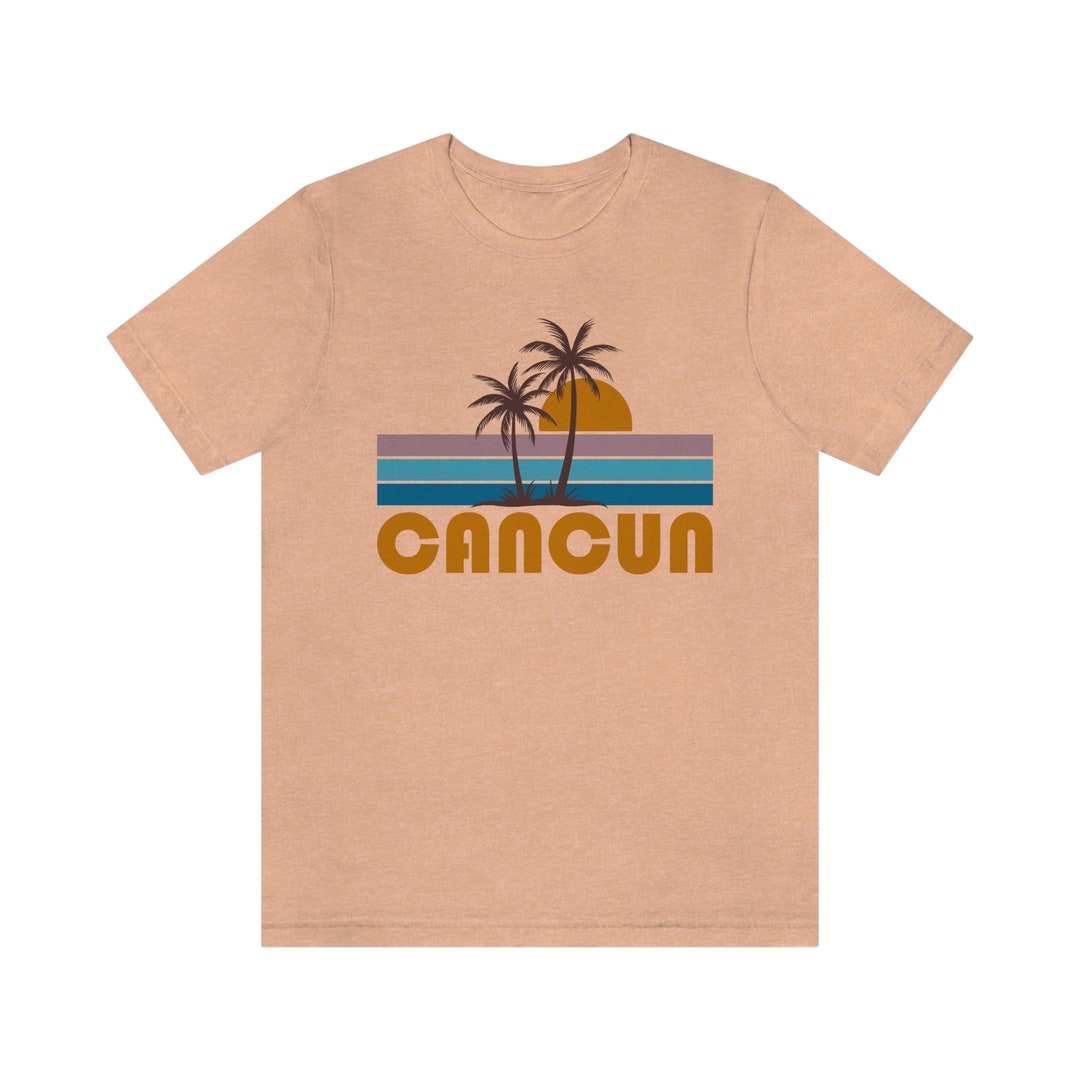 Cancun, Mexico T-shirt, Retro Palm Tree Unisex Cancun Shirt