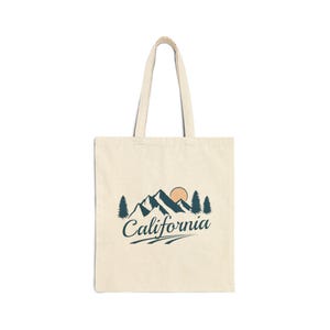 California Cotton Canvas Tote Bag - 15&quot; x 16&quot;